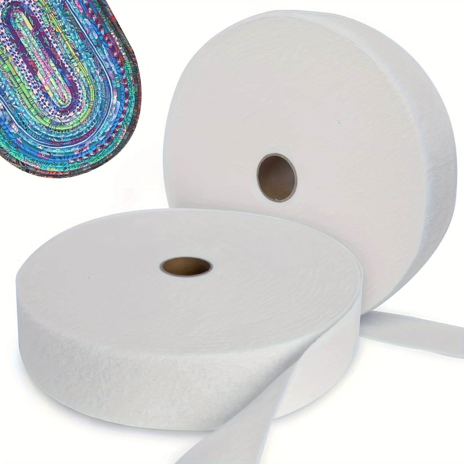 TEMU White Batting Roll For Jelly Roll Rugs, Crafts - Soft, Shearable & Material - 2 1/4 Inch X 50 Yards - Perfect For Diy Braided Rugs, Quilting & Sewing Projects - Pack Of 1