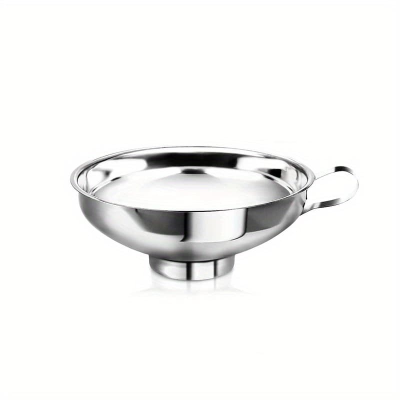 TEMU 1pc, Funnel Stainless Steel, For And Regular Jars, For Transferring Grains, Baking Tools, Kitchen Supplies, Easy To Clean (small)