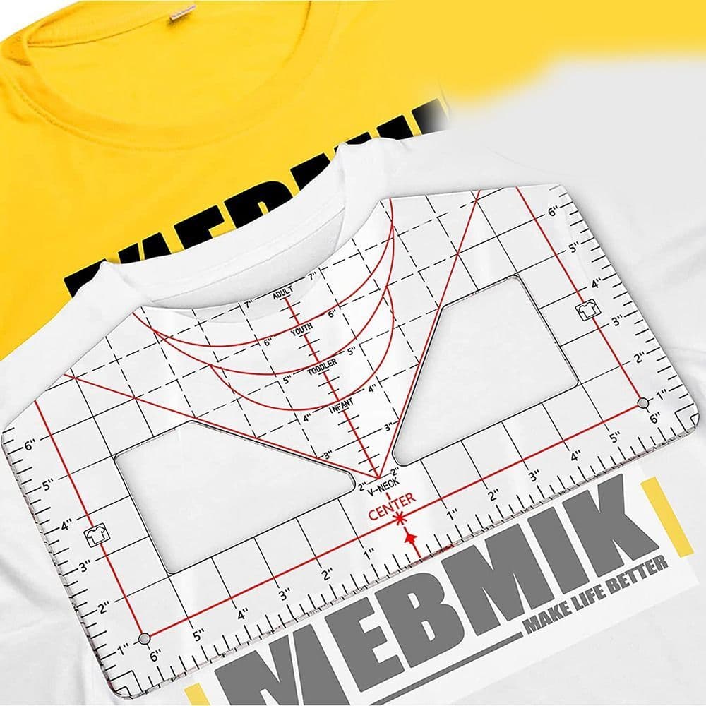 TEMU Tshirt Ruler Guide For Vinyl Alignment For Heat Press In Vinyl, All In 1 T Shirt Ruler To Center Design And Craft Sewing
