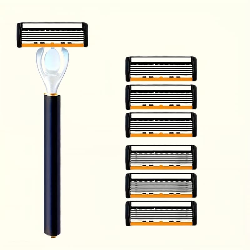 TEMU Men's 6-layer Shaver, 6-, Deep Shave, Fast Shaving, Comfortable Contact, Long-lasting Sharpness, Protects Skin's Corneum, Unleashes Men's , Best Valentine's Day Gift