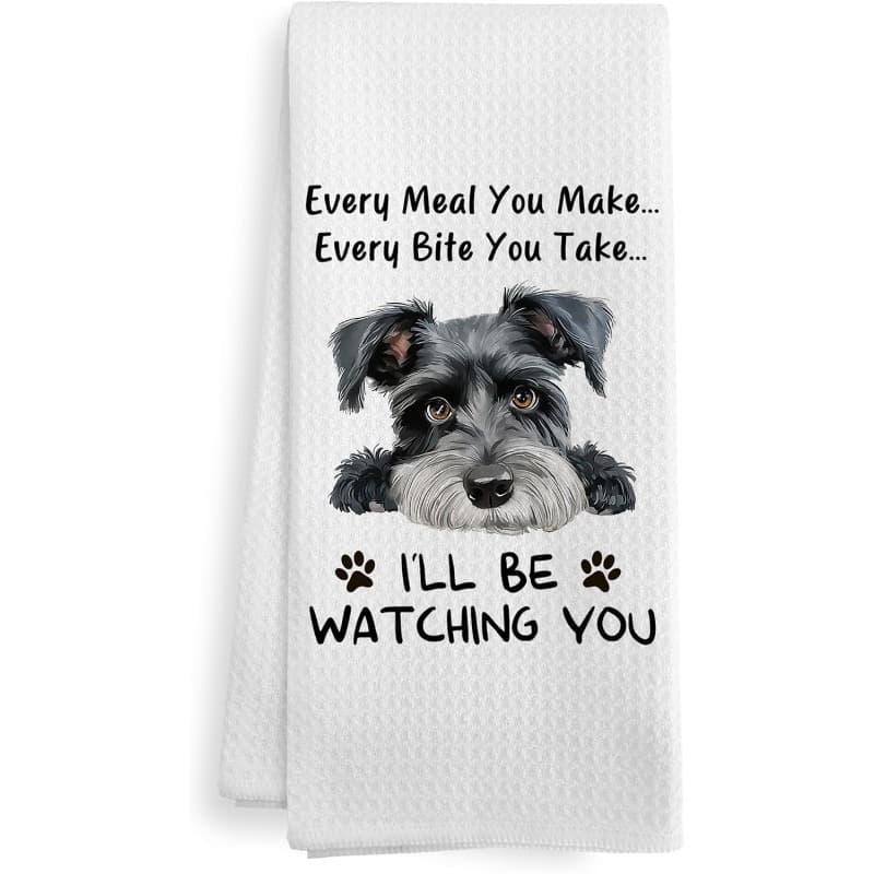 TEMU Schnauzer : 18x26" Kitchen Towel - Perfect Gift For Dog Enthusiasts, Women & | Ideal For Cooking, Baking & Cleaning