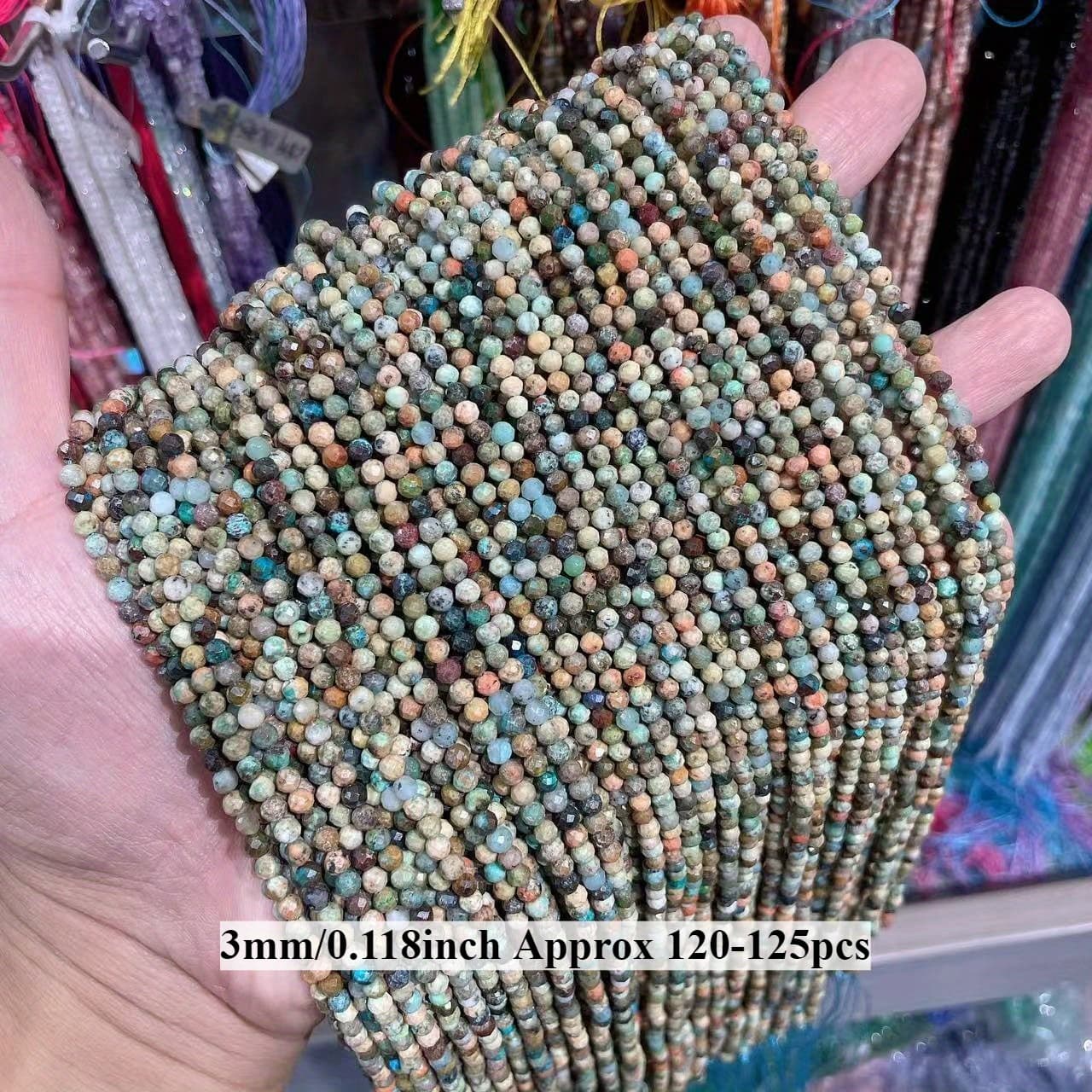 TEMU 3mm Natural Multicolor Jasper Gemstone Beads Round Loose Beads For Jewelry Making Diy Necklace Bracelet Earring Accessories Christmas Gifts