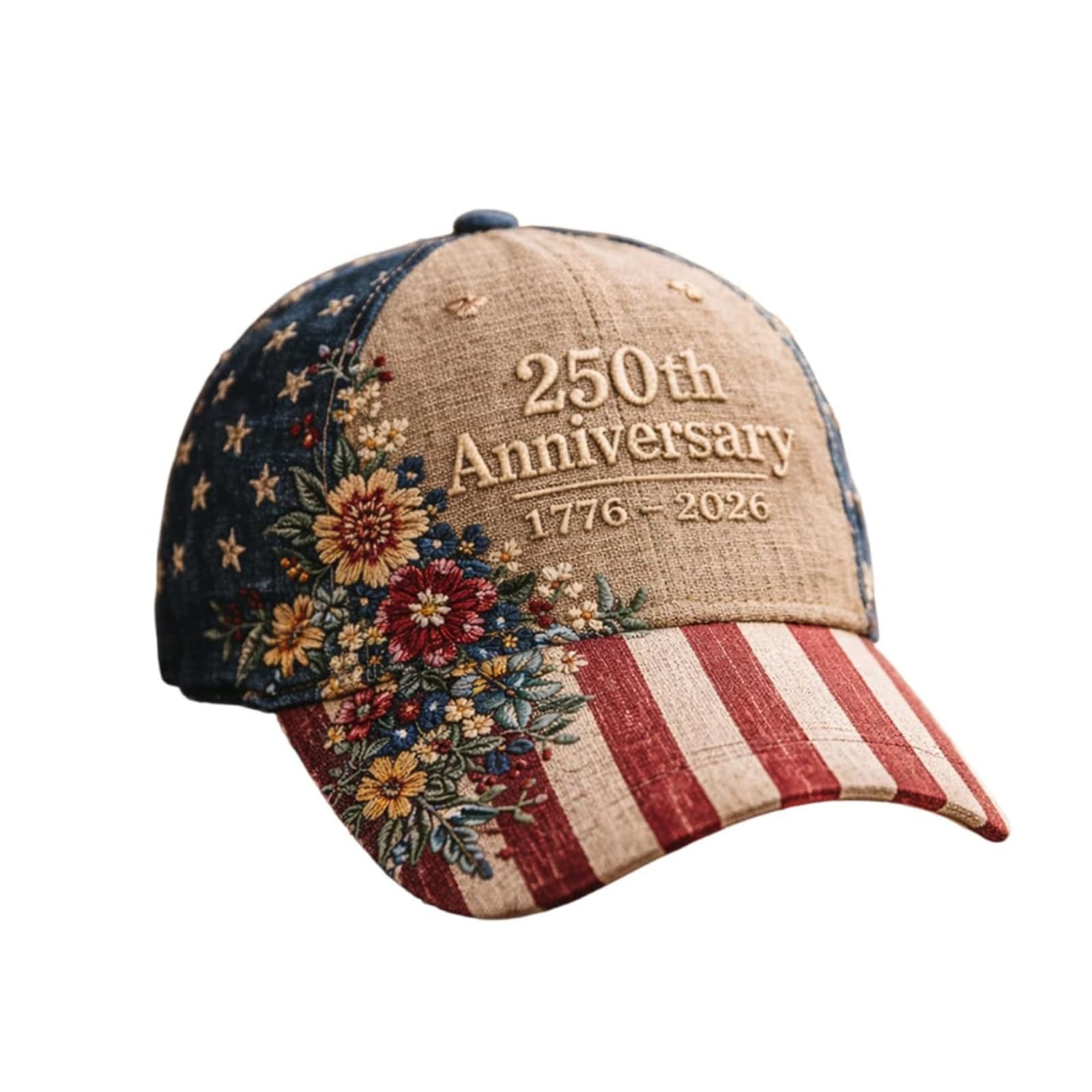 TEMU 250th Anniversary 3d Printed Baseball , Full-print Sun Hat, Suitable For Daily , Day Celebrations, And Casual Wear