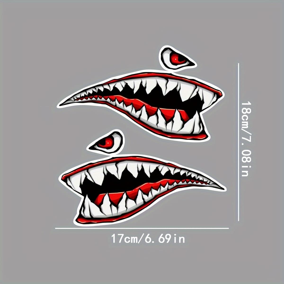 TEMU Shark Theme Waterproof Paint Stickers, 6.69 X 7.08 Inches, Durable Stickers For Laptops, Helmets, Motorcycles, Etc., Easy To Paste And Remove