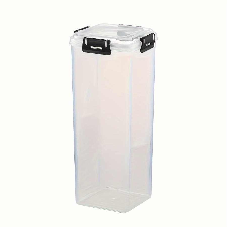 TEMU 1pc Plastic Bread Box With - Freezer Safe Rectangular Bread Storage Container, Reliable Sealing, Suitable For Kitchen Freshness - Upgraded Locking Bread Storage Box.kitchen Organizers And Storage