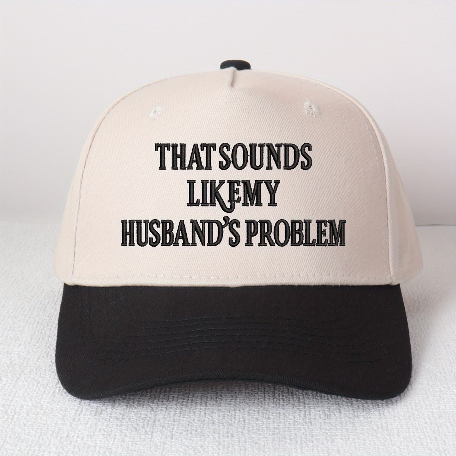 TEMU 1 Thatsounds Husband Problem Monogram Cross-border Hat Fashion Ladies Truck Hat
