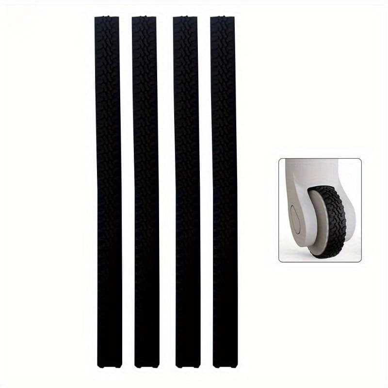 TEMU 4pcs Trolley Wheel Replacement Silicone Self-laminating Mute Cover, Luggage Suitcase Travelling Wheel Protection Rubber Ring
