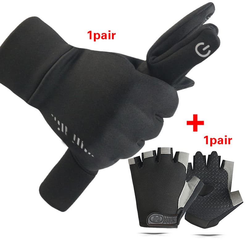 TEMU Set Of Winter Mittens With Lined Thickening And Touch Screen Function Unisex For Running Skiing Driving Cycling Working And Hiking Ideal For Cold Weather Protection And Work Use