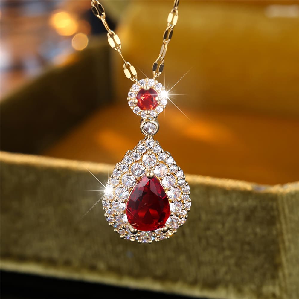 TEMU 1pc Golden Color Cut Necklace Pendant For Women Wedding Jewelry