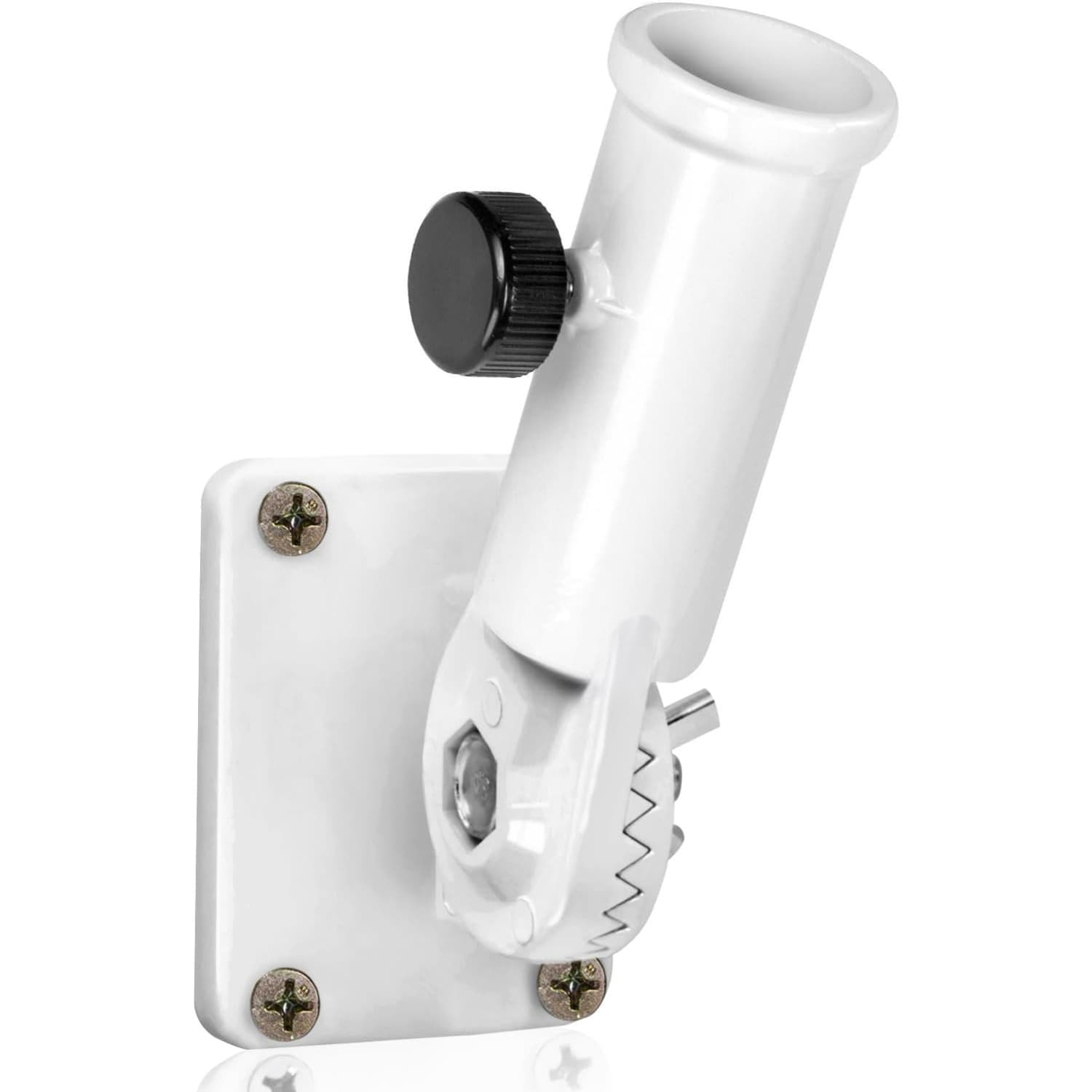 TEMU Multi-position White Aluminum Flag Pole Mounting Bracket & Hardwares 1" Dia. White