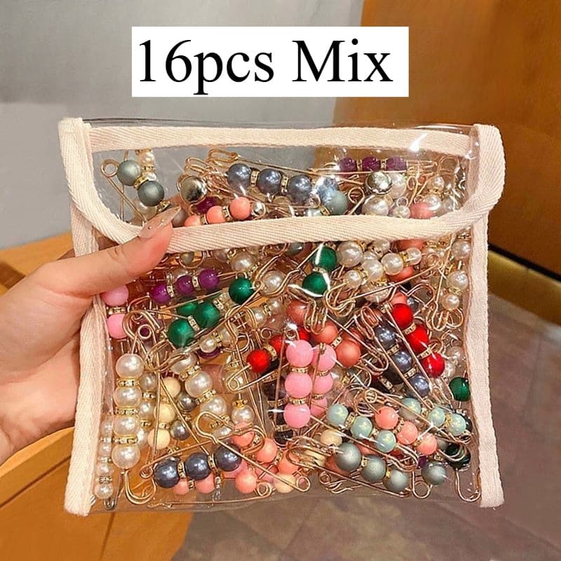 TEMU Random Elegant Waist Pin Brooch Set, Suitable For Women - Perfect For Fixing Clothes And Skirts, Tightening Waist, Waistband, Anti Glare, Scarf , Daily Wear And Gift Additions