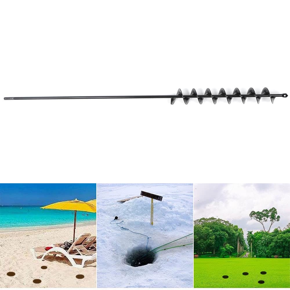 TEMU 1pc 32inch X 2inch Extended Length Auger Drill Bit Fit For Garden Plant Auger Post Hole Digger For 3/ 8 Hex Drive Drill
