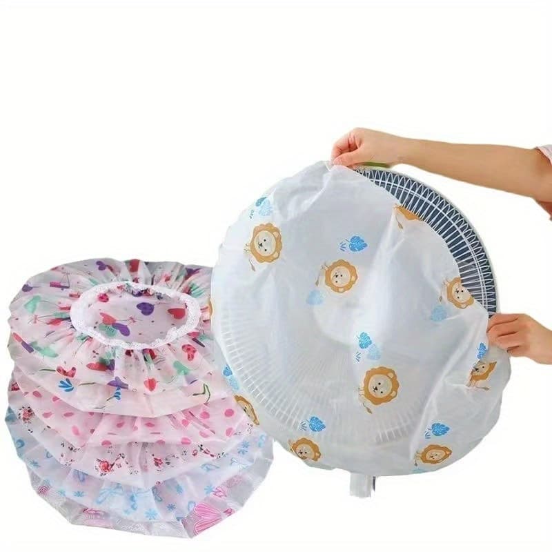 TEMU 6-pack Random Color Electric Fan Dust Covers - Soft, Convenient, And In Random Colors, Ideal For And Storage, Protecting Your Fans Contamination