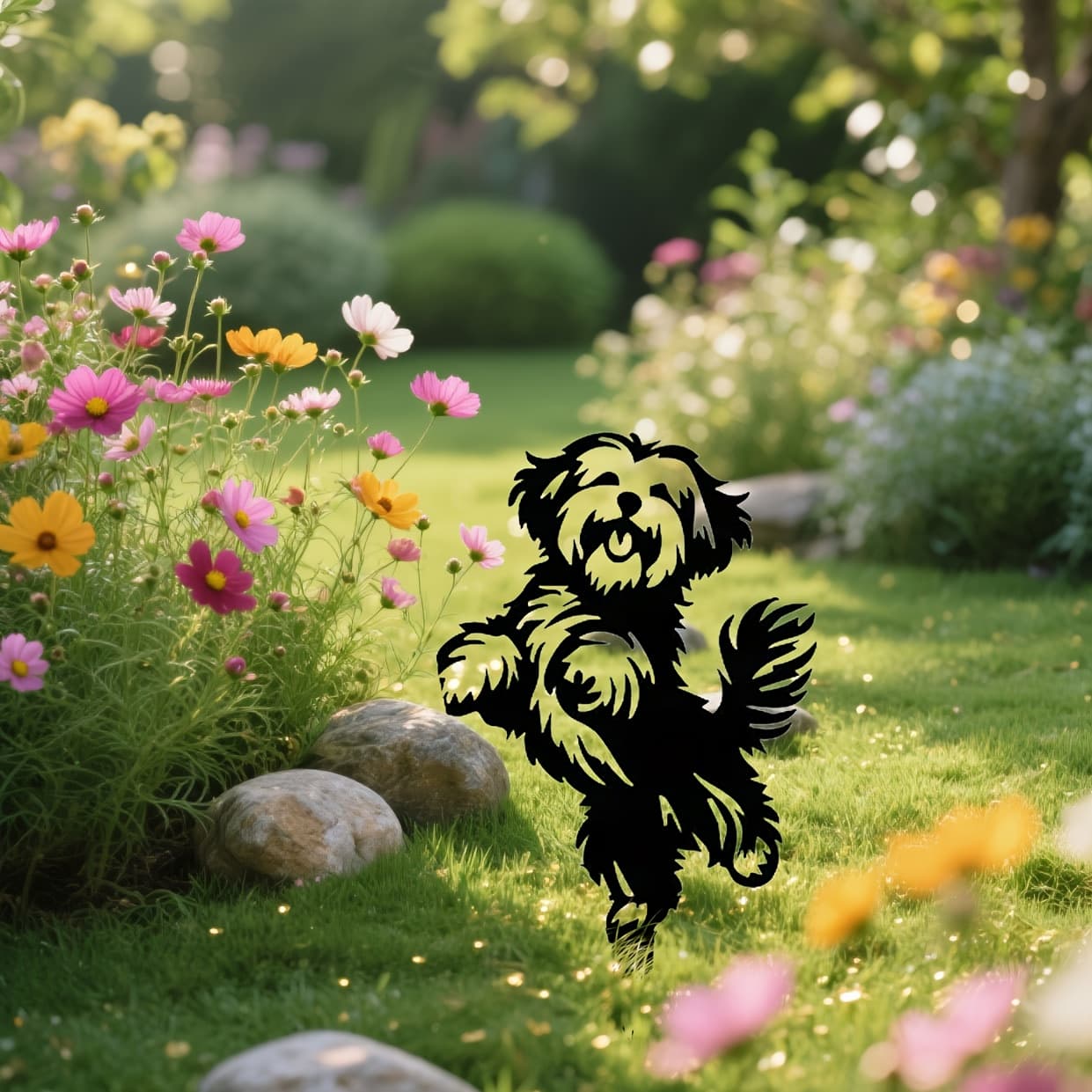 TEMU 2d Flat, [2d Flat] 1pc Dog Garden Stake - Cute Puppy Outdoor Decoration With 2d Flat Printing, Plastic Stake Suitable For Garden,, Lawn - Ideal Easter Gift For Owners, -themed Decor, 2d Flat
