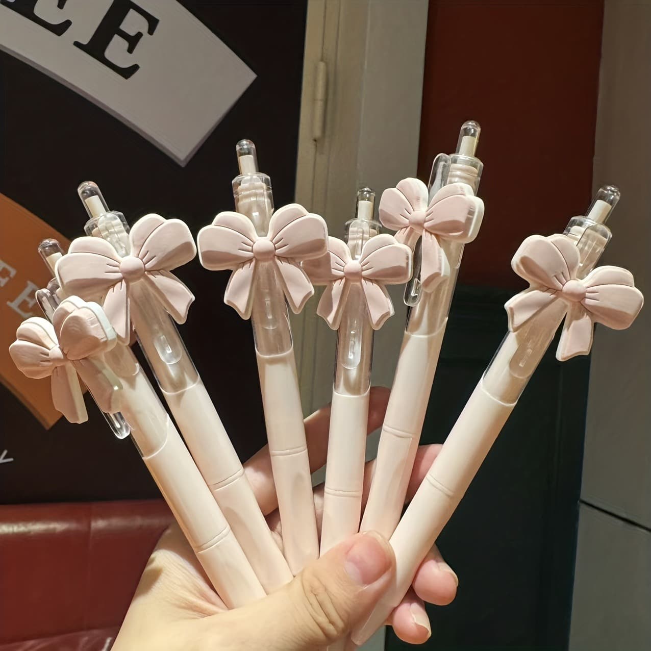 TEMU Gift For Her/him 10pcs Bowknot Party Ballpoint Pen Party Gift Set Girly Pink High-value Bowknot Series Retractable Ballpoint Pen Party Gift Pen Souvenir Multi-item Party Gift Pack