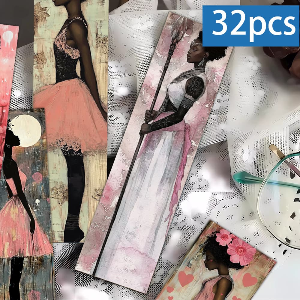TEMU 32pcs, Elegant Bookmarks For Ladies Of Colour, For The Reader. Ideal Gifts For , Diy Bookbinding Projects, Diary Pages, And The For Librarieseaster Gifts