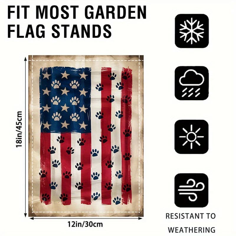 TEMU 2d Flat 1pc, American Flag With , Double-sided, Washable, Multi-functional Festive Yard Decoration Flag, No Electricity Required, Suitable For Lawns, Or Gardens (excluding Poles), 2d Flat