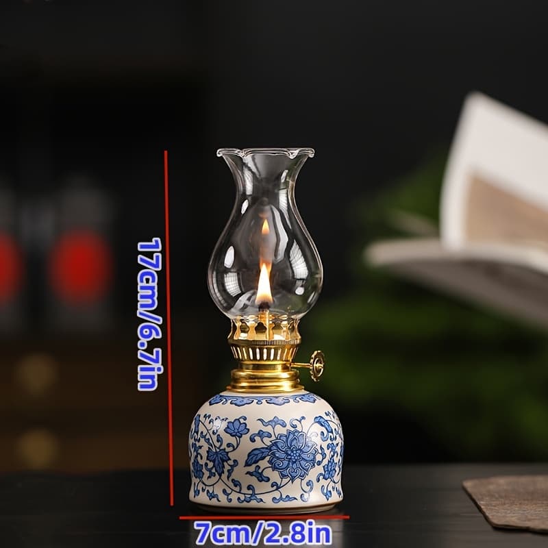 TEMU A Blue And White Porcelain Decorative Piece, Retro Style, Candlestick Accessory, Perfect For Home Decoration, Desktop Display, And As A Holiday Gift.