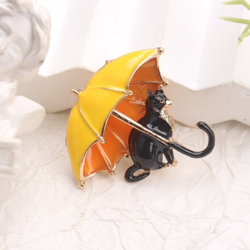 TEMU Cute Black Cat Under Brooch, Enamel Animal - Themed Jewelry For Women, Perfect For To Coats, Sweaters, A Great Gift For Cat And