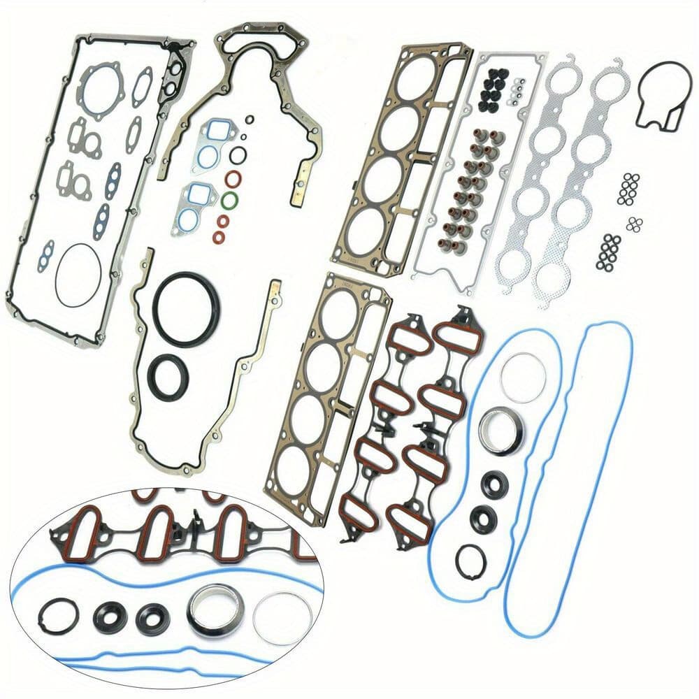 TEMU Iii Ls Gasket Set Kit & Ls Head Gaskets Compatible With 1999-2010 Gm Chevy Silverado For Sierra 1500 2500 Engine Ls1 Ls6 Lq4 Lq9 4.8l 5.3l 5.7l 6.0l Replace# 12558178 12551933 12611384