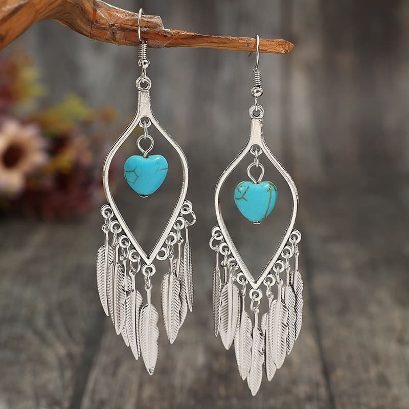 TEMU Ethnic Style (synthetic) Turpine Earrings, Bohemian Style Fringe Long Earrings, Everyday Wear, Party Occasions, All