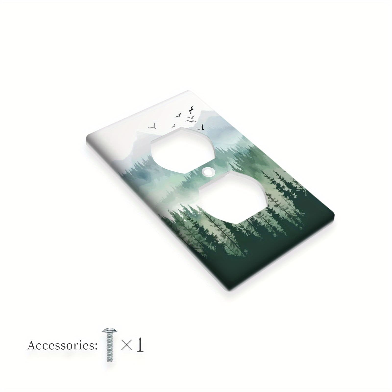 TEMU 1pc 1gang/2gang Rustic Landscape Polycarbonate Thermoplastic Light Switch Light Switch Plate Cover Decor Outlet Wall Plate Cover For Home Bedroom Kitchen Room Decorative