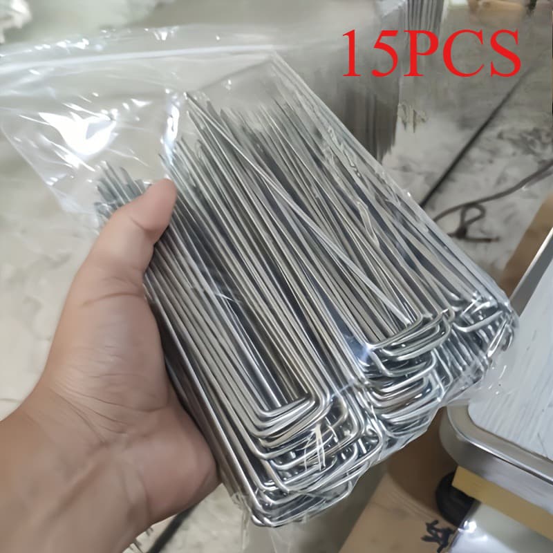 TEMU 15 Sets Of Heavy-duty U-shaped Ground Plugs, Ground Anchors, Trampoline-specific Anchoring Kits, And Trampoline Fixed Anchoring Kits, Suitable For , Tents, Large Poles, And Garden Decorations.