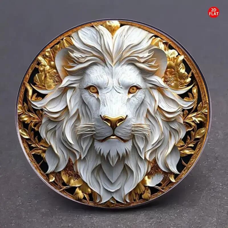 TEMU 1pc 2d Flat Retro Style Lion Brooch, Suitable For Backpacks, Clothes, Collars, Hats- For Christmas, New Year, Birthdays And , Hat Decoration, Holiday Additions, Retro Men's Brooches