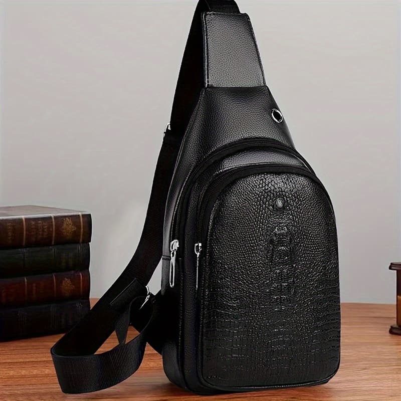TEMU Sling Bag - Stylish High Quality Sling Bag - Durable & Multi-functional, Crossbody Chest Pack For Casual Everyday Use - Men - Style! Strength! ! !