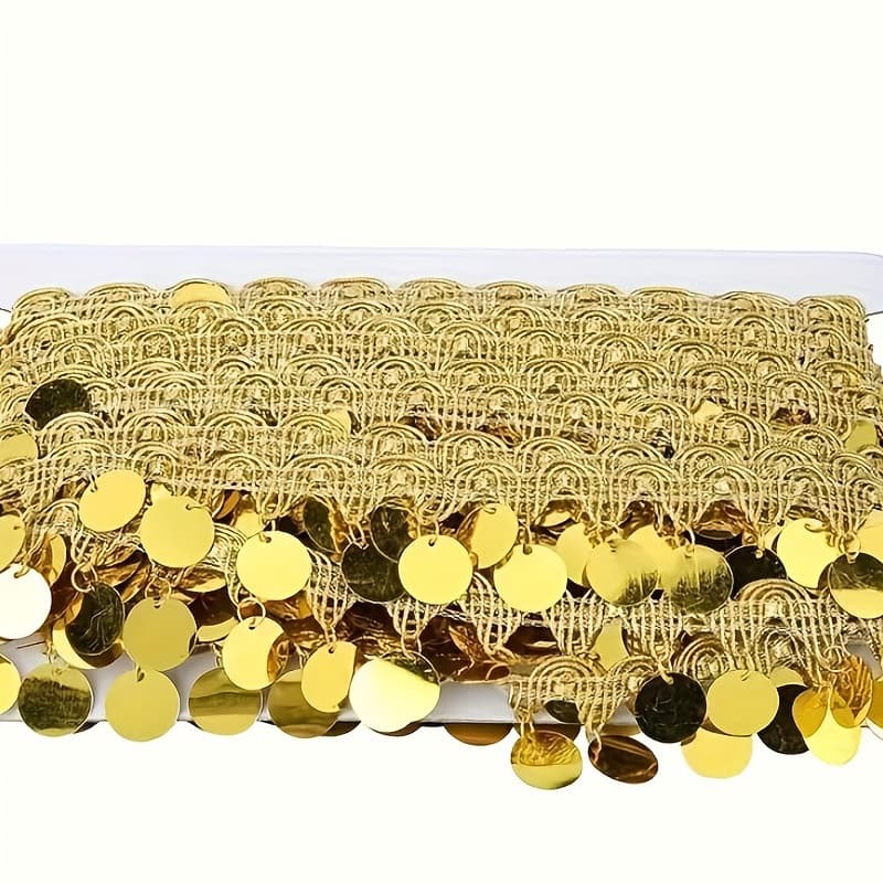 TEMU 1pc, Size 10 Belly Dance Hip Scarf With Tassel Round Copper , , Dance Costume Decoration, Golden/silvery Color