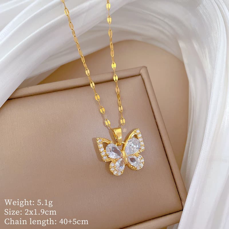 TEMU A Single Zirconia Pendant Necklace, Featuring A Stylish And Delicate Layering Chain Designed For Women, Perfect For A Touch Of Sparkle To Parties, Weddings, Or Date Nights. An Ideal For Her