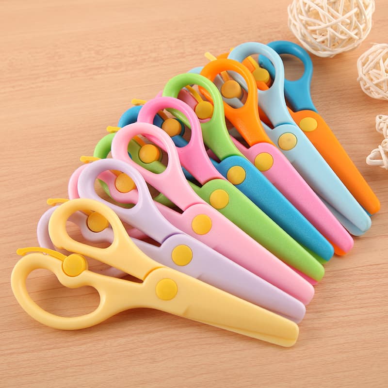 TEMU 8pcs, Plastic Hand Scissors, Student Scissors, Plastic Paper-cutting Knives, Multiple Colors From, Hand-friendly Scissors