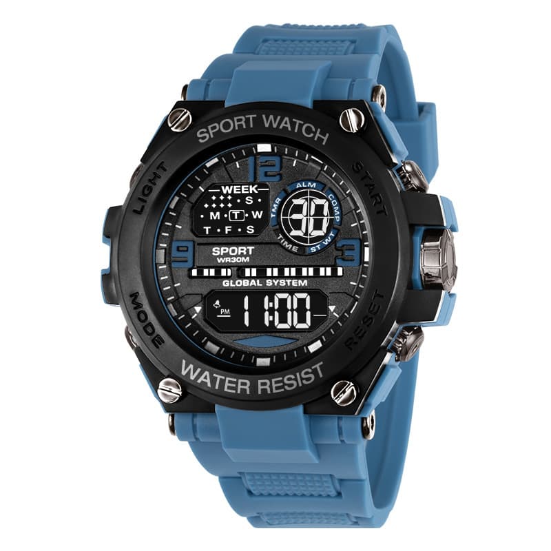 TEMU Digital Watch For Outdoor Sports Featuring A Glowing Display, Integrating A Stopwatch And Alarm, Designed For Men And Women, An Ideal Present For Christmas Or Birthdays