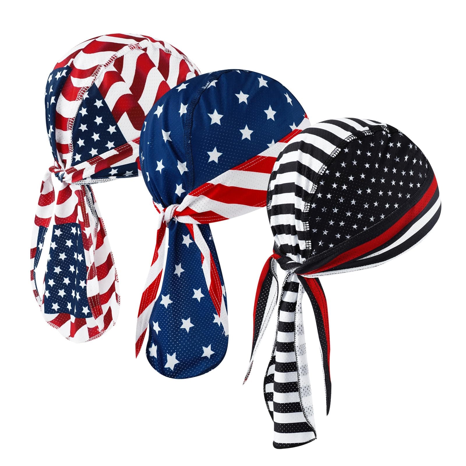 TEMU 3pcs Do Rags For Men Skull Breathable Beanie