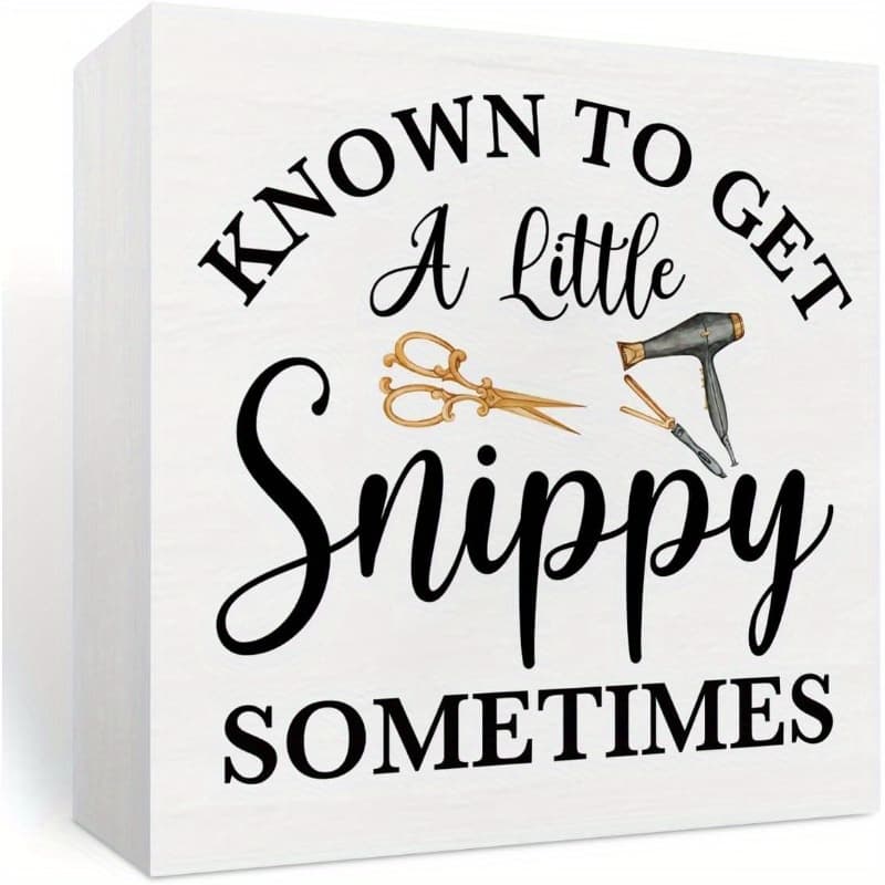 TEMU 2d Flat , Decor For Hairstylists, Appreciation Gifts For Hairdressers, Ideal Cosmetology Presents For Women And Men, Wooden Sign Decor, You Need To Get A Little , 5x5 Inches