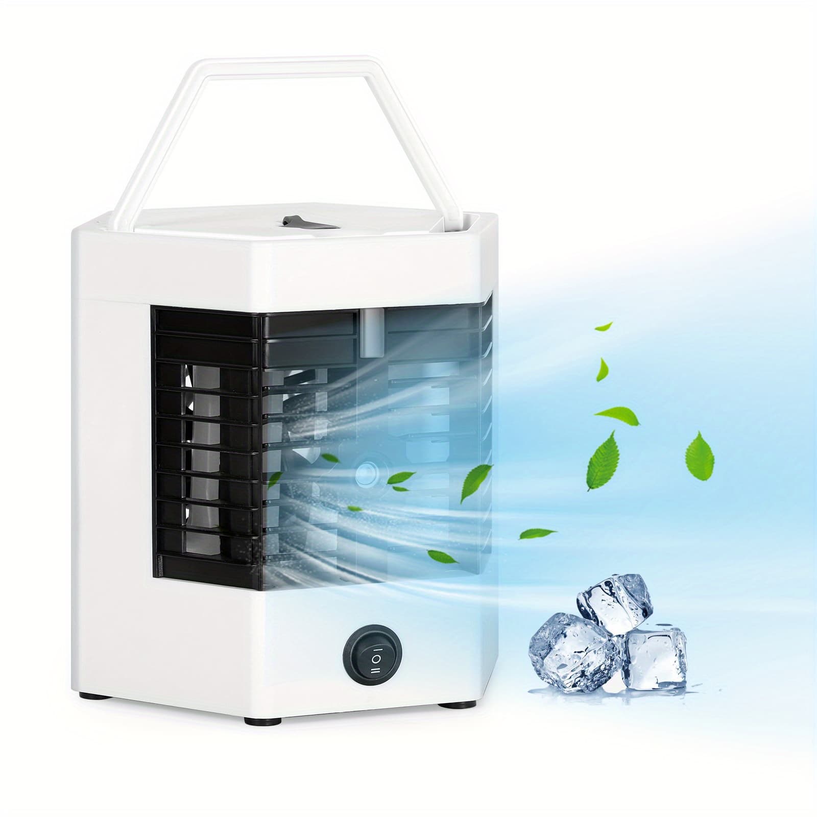 TEMU 3-in-1 Portable Air Conditioner, Humidifier And Fan - With Usb Charging, Suitable For Home And Office Use, Great For Cooling, Humidifying In For Home And Office, Portable Air Conditioner
