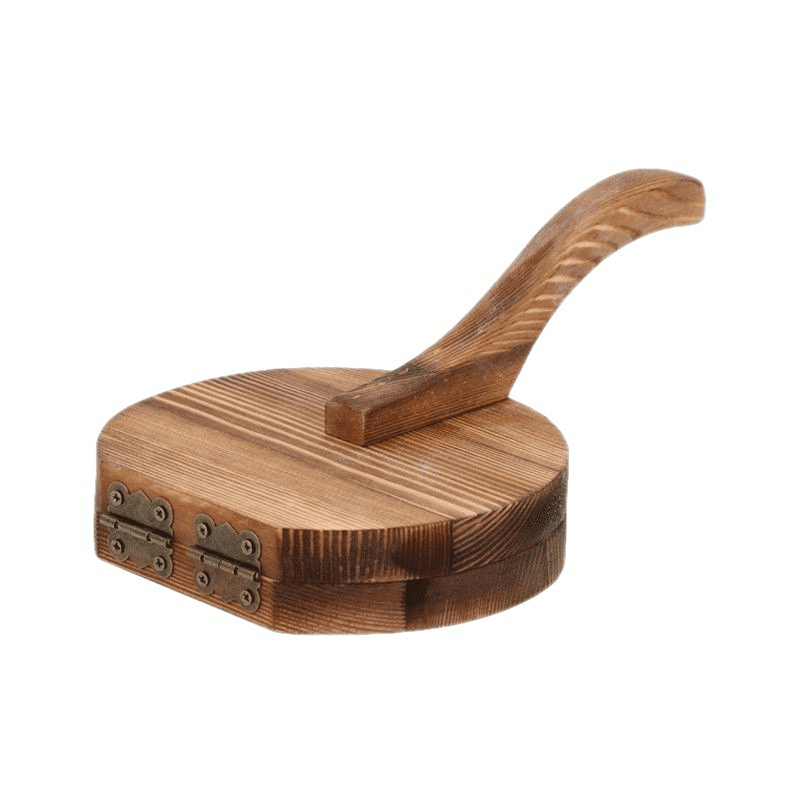 TEMU Solid Wood Dumpling Manual Dough Press, Handcrafted Wooden Dumpling Light Beige Mold, Suitable For Homemade Noodles, Buns, Convenient And Tool