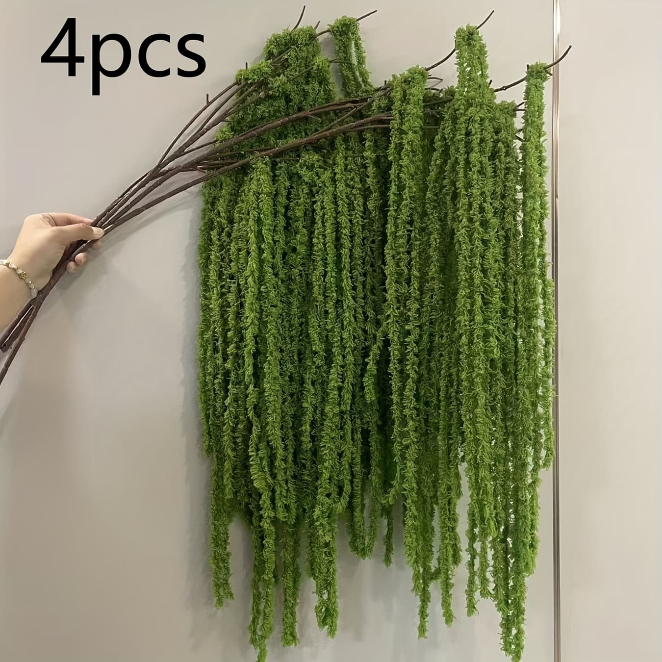 TEMU 4 Artificial Plants 51.18inch Fake Tears Hanging For Wedding Floral Arrangements, Vases, Hotels, Stage Backgrounds, Homes, Offices, Housewarming Gifts