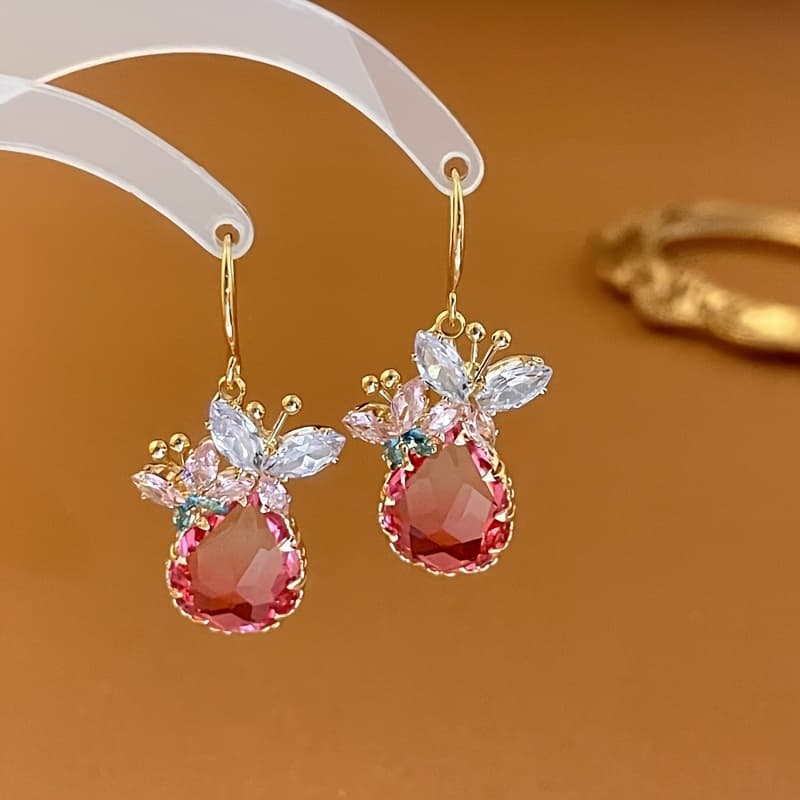 TEMU Creative Pendant Earrings, Pink Bridal Jewelry Accessories, Gift For