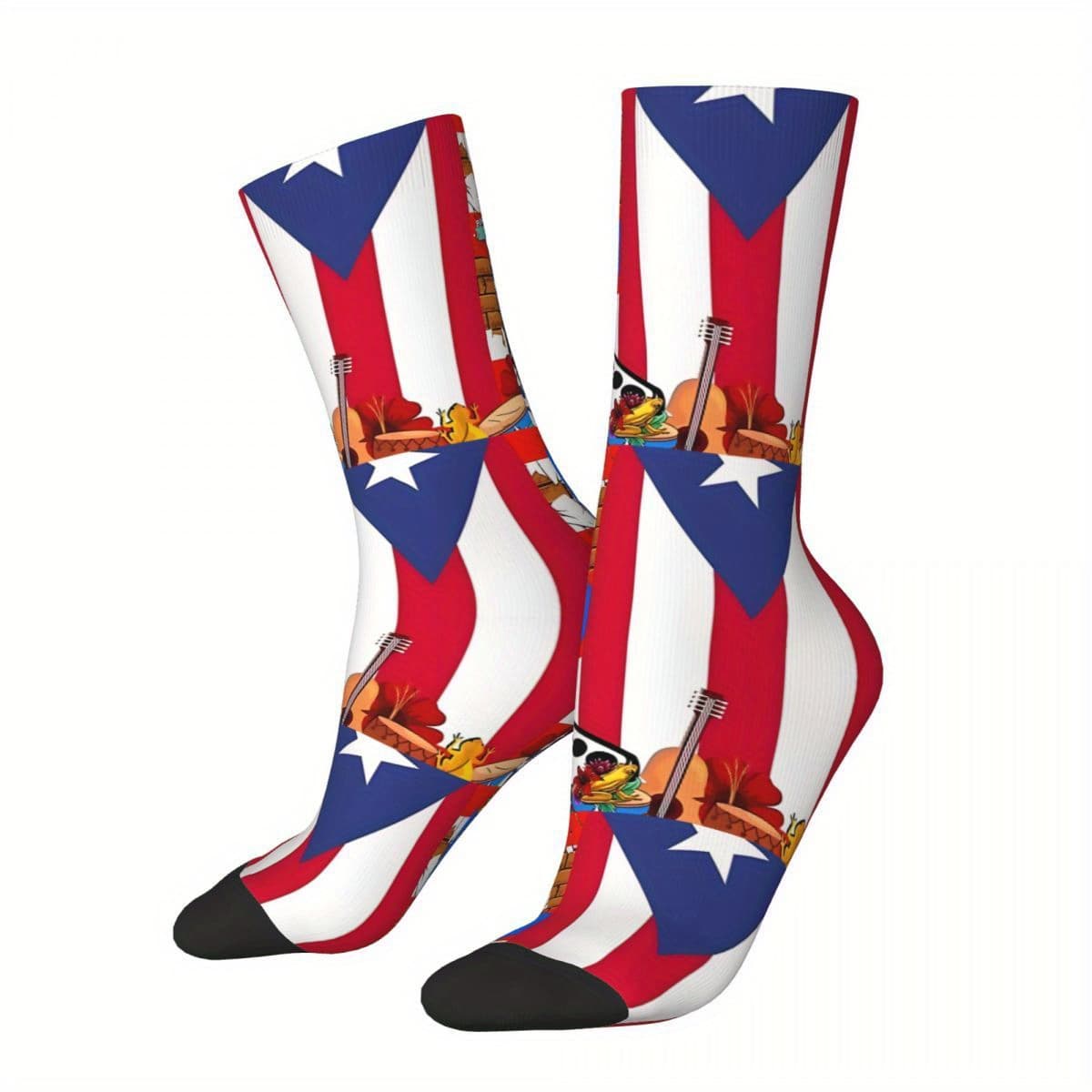 TEMU Puerto Socks Sports 3d Print Boy Mid-calf Sock
