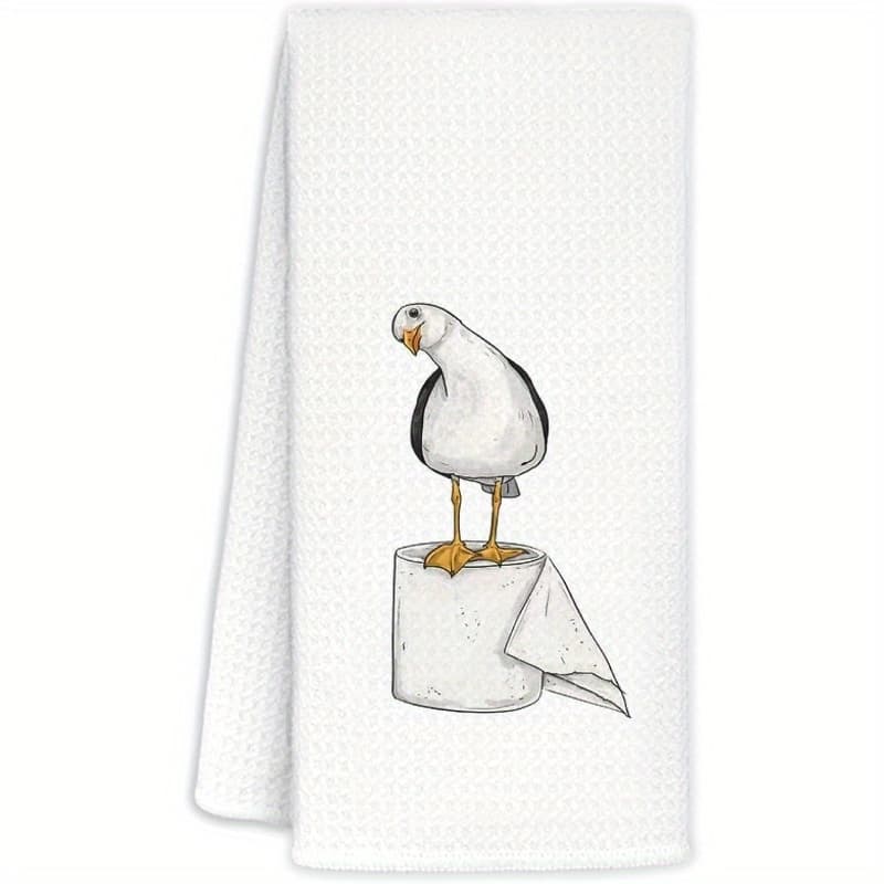 TEMU 1pc 18x26 Inch Beach Hand Towels For Bathroom, Coastal Beach Kitchen Towels, Coastal Nautical Decorative Dish Tea Towels For Kitchen, Gifts For Bird Lovers