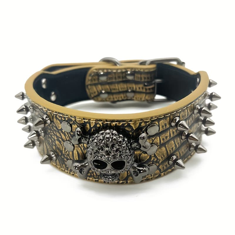 TEMU Rivet Dog Collar And Leash Set | Punk Gothic Style Pet Collar | Durable Pet Collar For Medium And Large Dogs | Cool Decor Pet Accessories