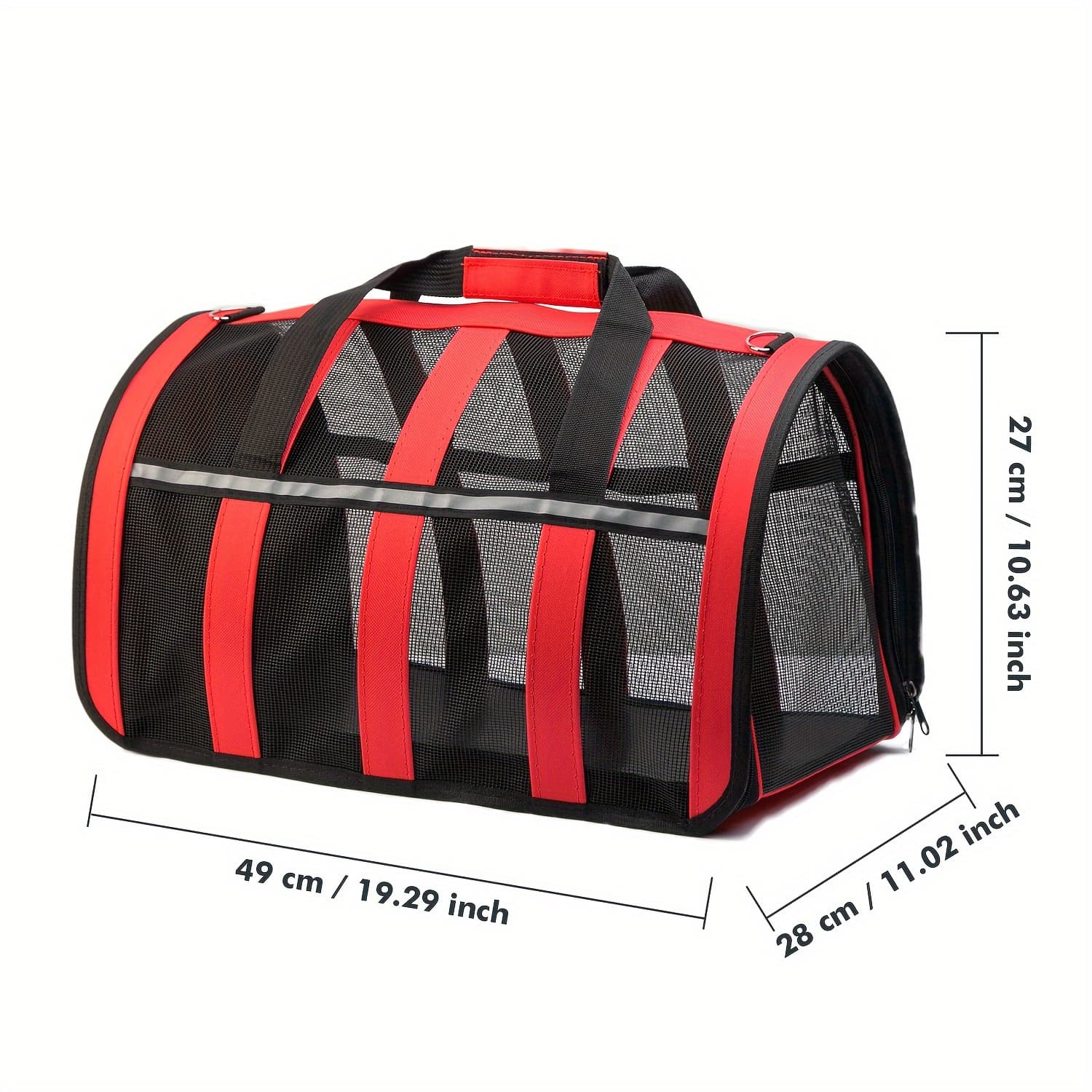 TEMU In , This Foldable Soft Bag For Cats And Dogs Of Soft Material With A Hollow Mesh Design, Making It A Portable Suitable For Small, Medium, And Large Pets