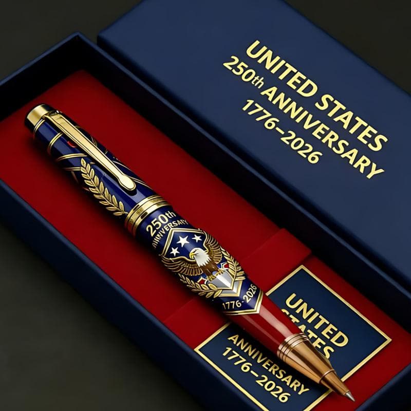 TEMU Patriot Commemorative Pen For The 250th Anniversary Of The United States, Liquid Ink Rollerball Pen, 0.07 Ounces Ink, Friend Collection Gift, Colorful, Free Size
