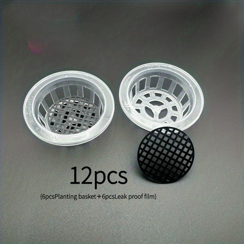 TEMU 12pcs Planting Baskets, Hydroponic Vegetable Planting Baskets, Plastic Flower Pots, Suitable For Home Balcony Gardening And Hydroponic Production