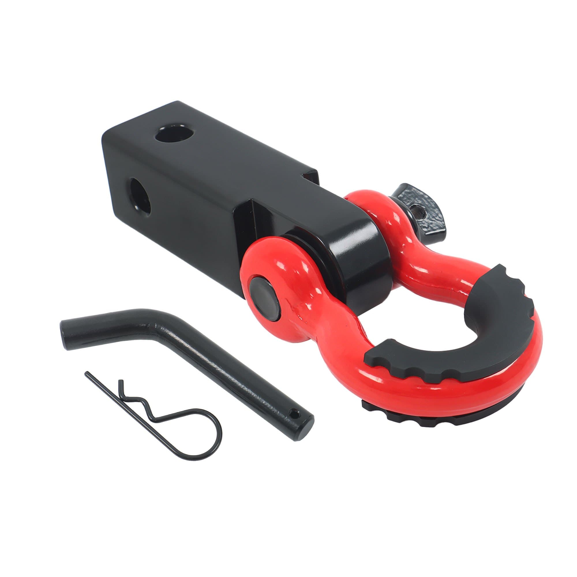 TEMU 2inch Tow Hitch Shackle | Red Black 45000 Lbs Breaking Strength, 3/4" D Ring Shackle With Trailer Hitch Pin, Heavy Duty Towing Kit Replacement For Truck Trailer Recovery, Metal Material By Wflnhb