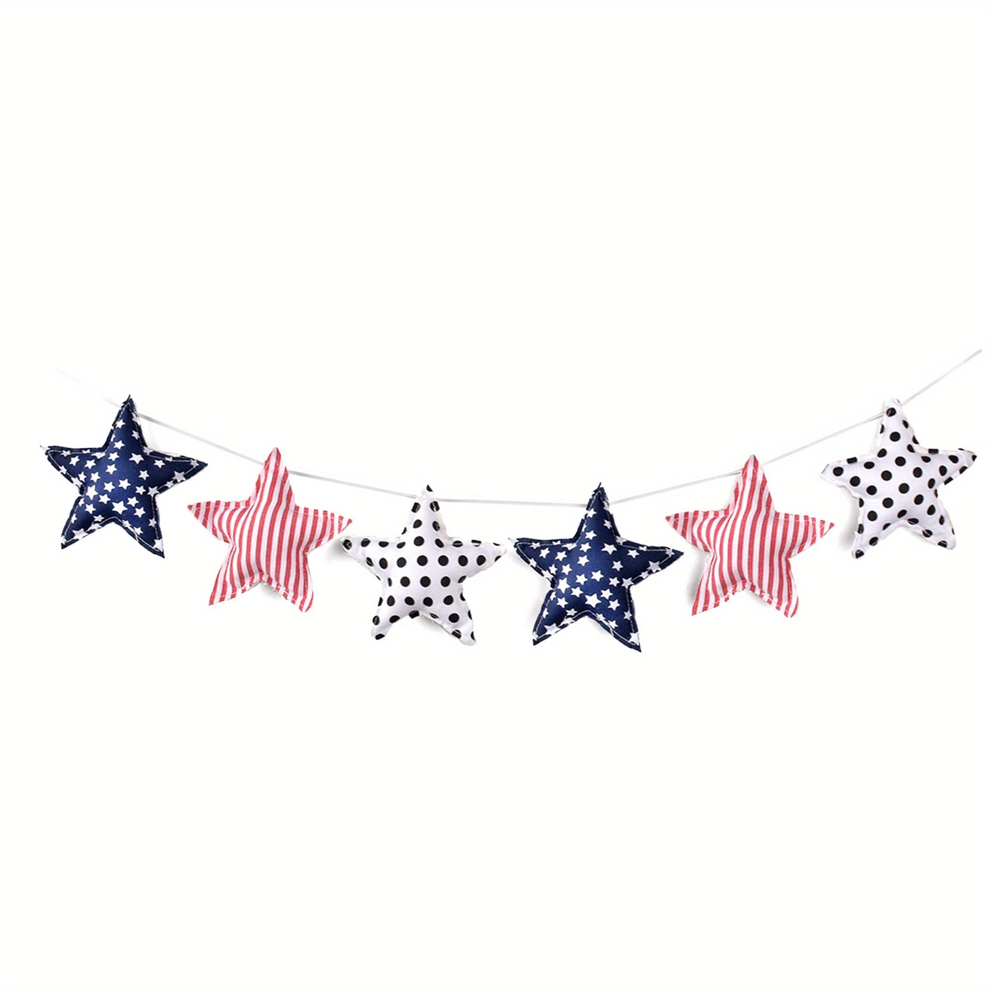 TEMU 6.5ft Pre- 3d American Flag Banner With Stars Suitable For , Day Decorations, Garland For Home Parties, Events, - To Hang Bunting Decoration