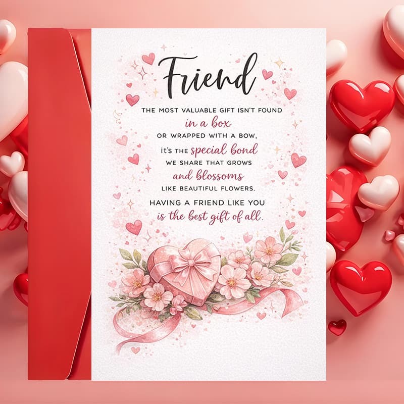 TEMU A Friendship Card Featuring , Ideal For Celebrating A For Best Birthday, Expressing Gratitude, To Love And Appreciation (includes Card And Envelope)