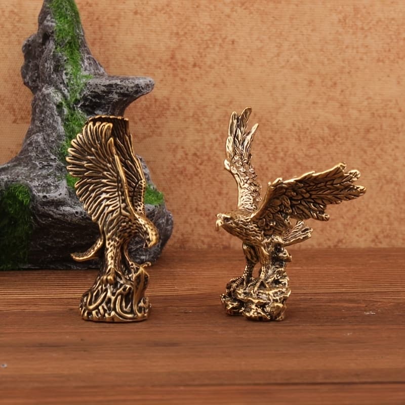TEMU 2pcs Of Eagle And Eagle Folded Wings, Small Ornaments, Decorations, Home And Office Desktop Decor