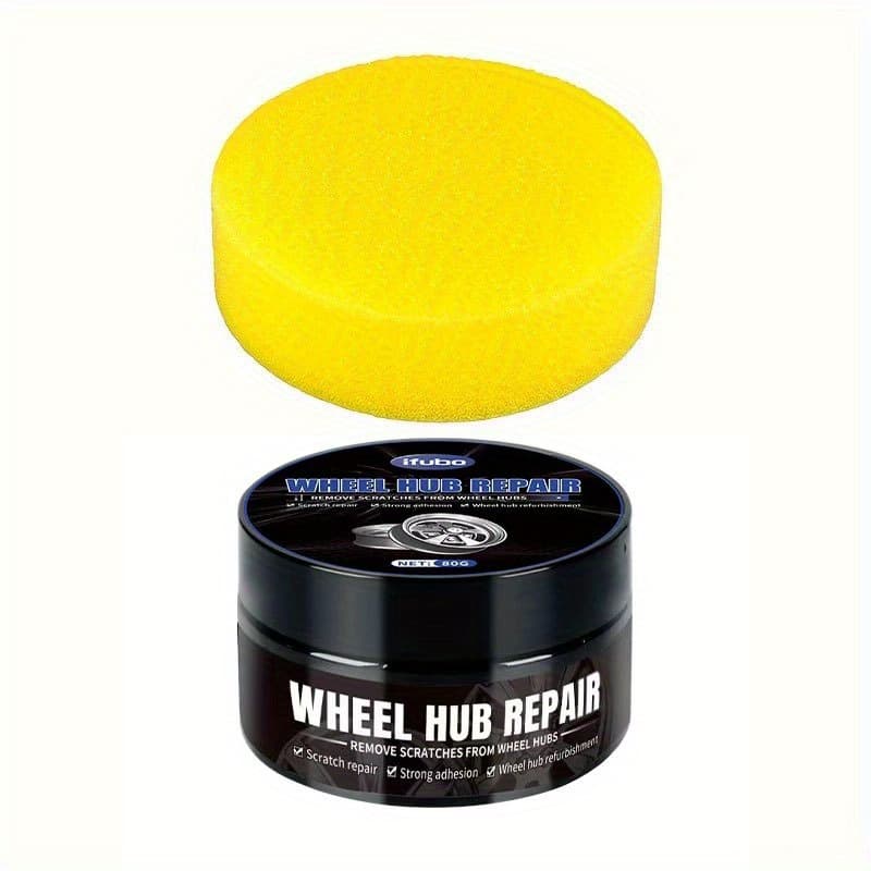 TEMU Automobile Wheel Scratch Reconditioning Paste, Tire Scratch Paint Repair Paste - Black And White Silvery Aluminum Alloy Wheel Chrome Plating Repair